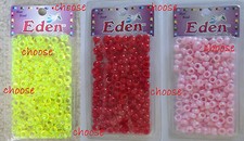 NEW EDEN COLLECTION yellow/pink OR red braiding hair beads 1 pack-over 150 beads