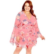 City Chic Summer Flirt With Bell Sleeve Size 18