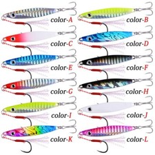 12 Pack Metal Cast Jig Spoon 7-40g Shore Casting Jigging Bass Lure Saltwater