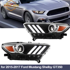 HID Xenon LED DRL Headlights Assembly For Ford Mustang 2015 2016 2017 Headlamps