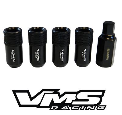 VMS RACING 20PC BLACK 42MM HEX TUNER WHEEL LUG NUTS FOR 90-96