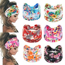 Women Yoga Sports Wide Headband Ladies Elastic Boho Hair Band Turban Head Wrap