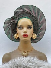 Aso-Oke African Headtie Auto Gele, Headgear.
