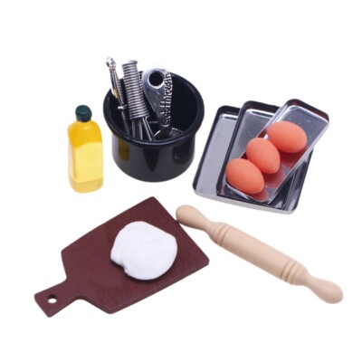 1Set 1:12 Scale Dollhouse Miniatures Mini Kitchen Baking Tools Model Accessories