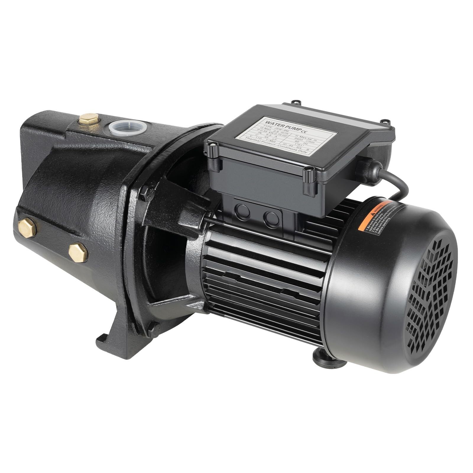 3/4HP Well Jet Pump with Pressure Switch, 110V 550W Self-Priming Shallow Wate...