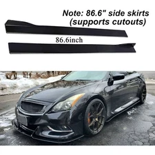 Fit 86.6''Side Skirt Splitter Extension Rocker Panel For Infiniti G37 Q50 Q60