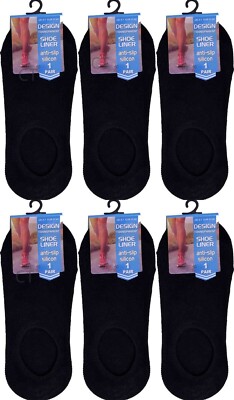 Unsichtbare Damen-Sneaker-Socken unsichtbar Schuheinlage Damen Anti-Rutsch-Socken UK 4 7