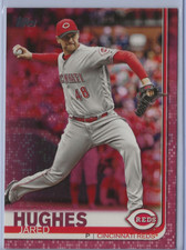 2019 Topps Series 2 620 Jared Hughes Mother's Day pink parallel 21/50 Reds