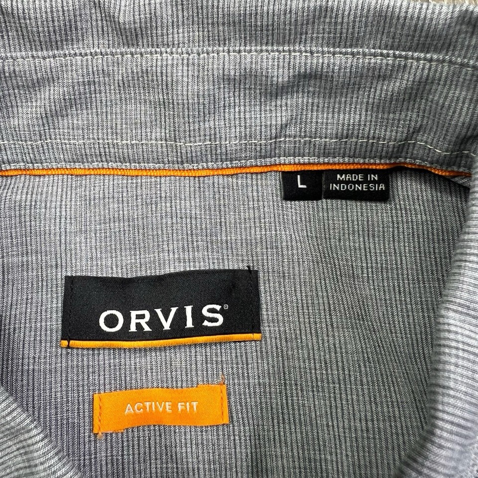 Orvis Trout Bum Active Fit Fishing Shirt Mens Size L Large Multicolor