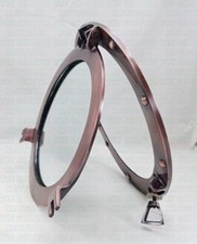 Porthole Mirror 12" Aluminum Copper Antique - Nautical Maritime Port Hole Decor