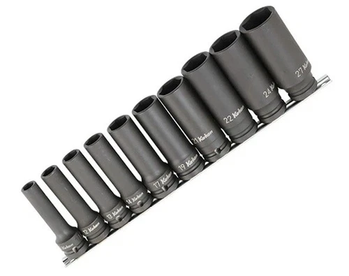 KOKEN 1/2" DEEP IMPACT SOCKET SET (10 PCS / 6PT) RS14301M/10