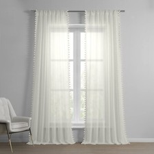 HPD Half Price Drapes Sheer Curtains for Bedroom and Living Room 50 X 96 Borl...