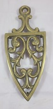 Vintage Cast Iron Brass Sad Iron Trivet Kitchen Stand Footed Ornate Victorian