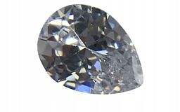 MOISSANITE WEISS Tropfen 5x3 mm