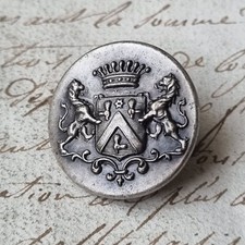 Alter Lieferknopf Wappen Grafenkrone 19. Jh. Button