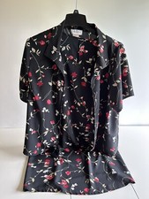 Los Angeles Women Black Print Tank Dress With Shirt Size 20