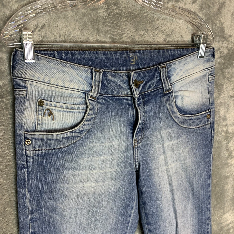 Mavi Jeans Women Low Rise Straight Cuffed Stone Wash Denim Capri 5 Pocket 30 - Image 3 of 4