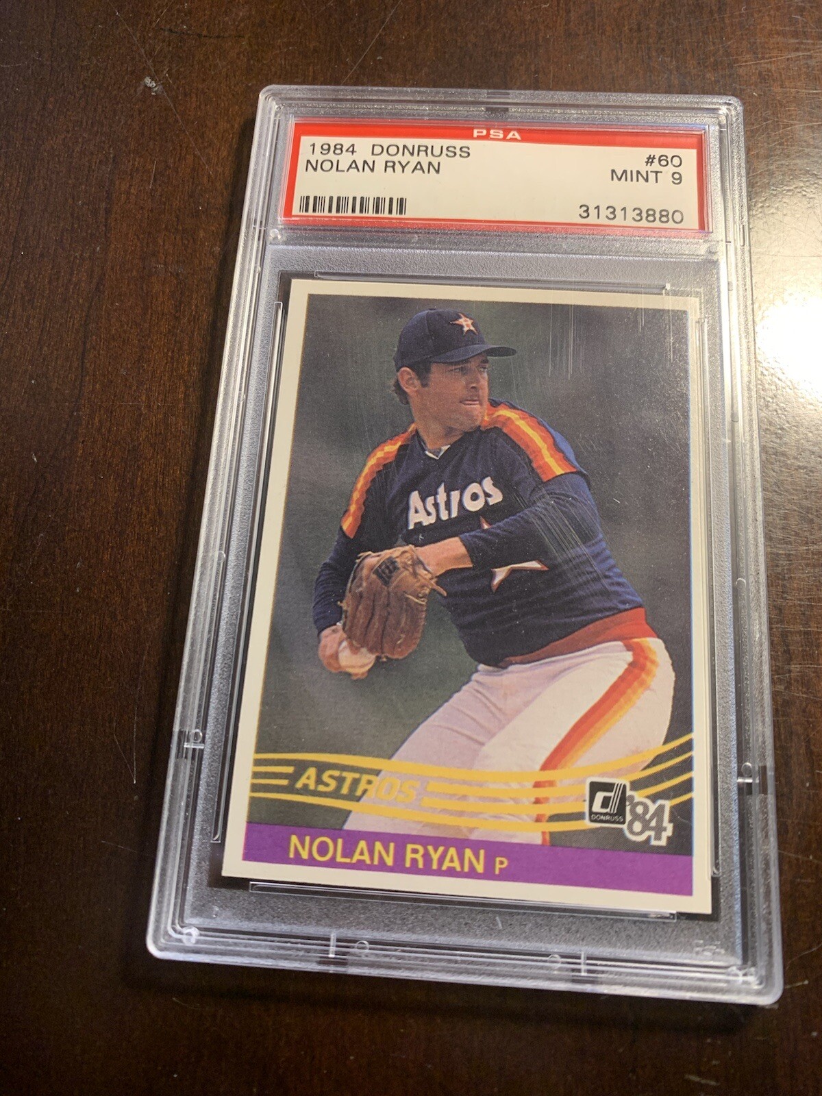 1984 Donruss Nolan Ryan Houston Astros #60 Baseball Card PSA 9