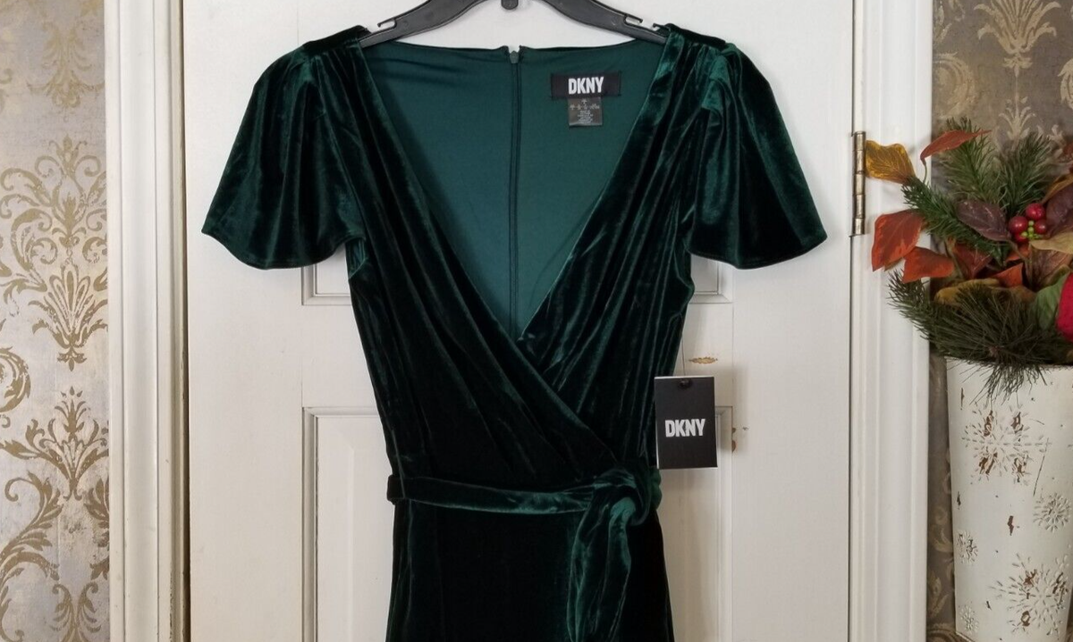 green emerald velvet dress Dark Green Velvet Dress - Bridesmaid Dress main image 1