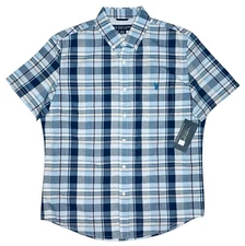 U.S. Polo Assn. #11728 NEW Men's Plaid Short Sleeve Button Up Woven Shirt