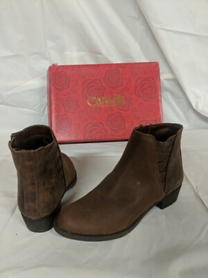 Carlos by Carlos Santana Womens Bert Closed Toe Ankle, Cognac, Size 6 M ~ #167