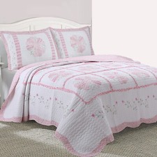 Daisy Field 100 Cotton Quilt Set, Bedspread, Coverlet