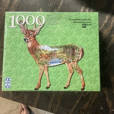 White Tailed Tale Deer Shaped 1000 Piece Puzzle Nature New And SEALED