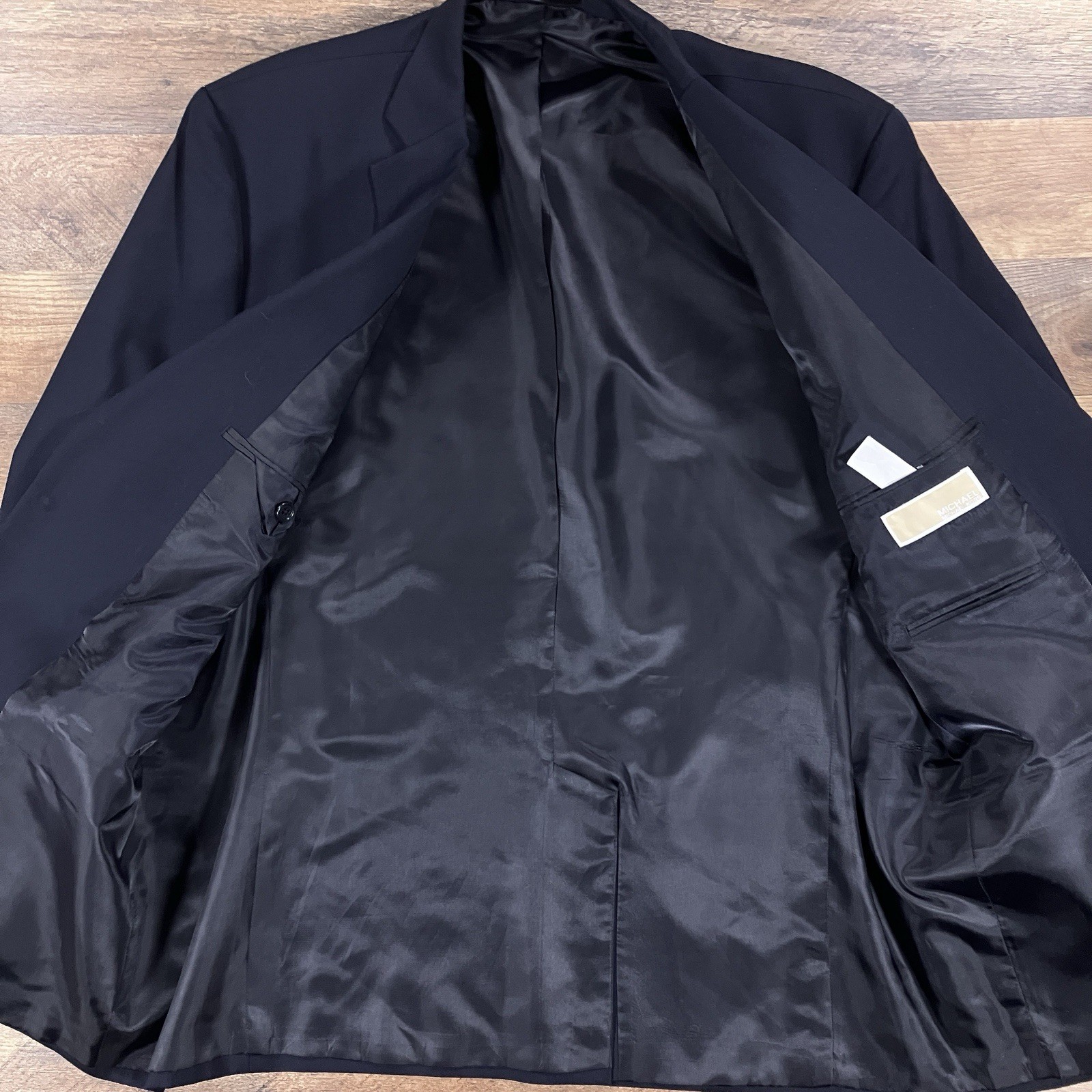 Michael Kors Blazer Jacket Mens 44R Blue Slim Fit Wool Blend MK Suit Sport Coat thumbnail 4