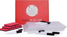 GAMENOTE White Board Dry Erase Small Magnetic Lined White Board Set NEW