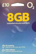 O2 PAYG Bundle Sim Card PAY AS YOU GO 10 SIM CARD 8GB Data Triple SIM