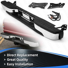 Rear Step Bumper For 99-07 Chevy Silverado Gmc Sierra 1500 2500 Chrome Complete