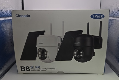 Cinnado 2K Cameras for Home Security-2.4G WiFi BLK Outdoor Camera Wireless Solar