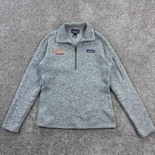 Patagonia Better Sweater Men's Small Gray 1/4 Zip Pullover Fleece Logo 25617