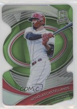 2021 Panini Spectra Neon Green Prizm Die-Cut 8/25 Nick Castellanos Nicholas v9t
