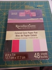 Recollections Colored Core Paper Pad Black Cardstock Bundle, Scrapbooking,...