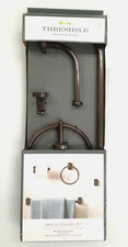 Threshold 4-pc Bathroom Hardware Set Oil Rubbed Bronze Toilet Towel NEW in Box