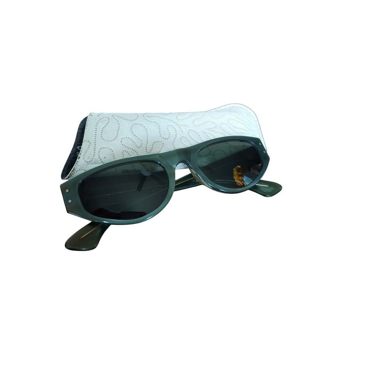 Vintage 1960\'s B&L Ray-Ban USA Playtime Pearlized Cat Eye Sunglasses Green Rare Vintage 1960 main image 3