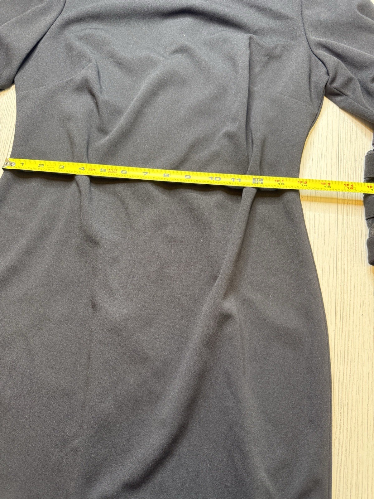 NWT Calvin Klein Illusion Band Bell Sleeve Black Sheath Dress Size 6 MSRP $89.98 thumbnail 5