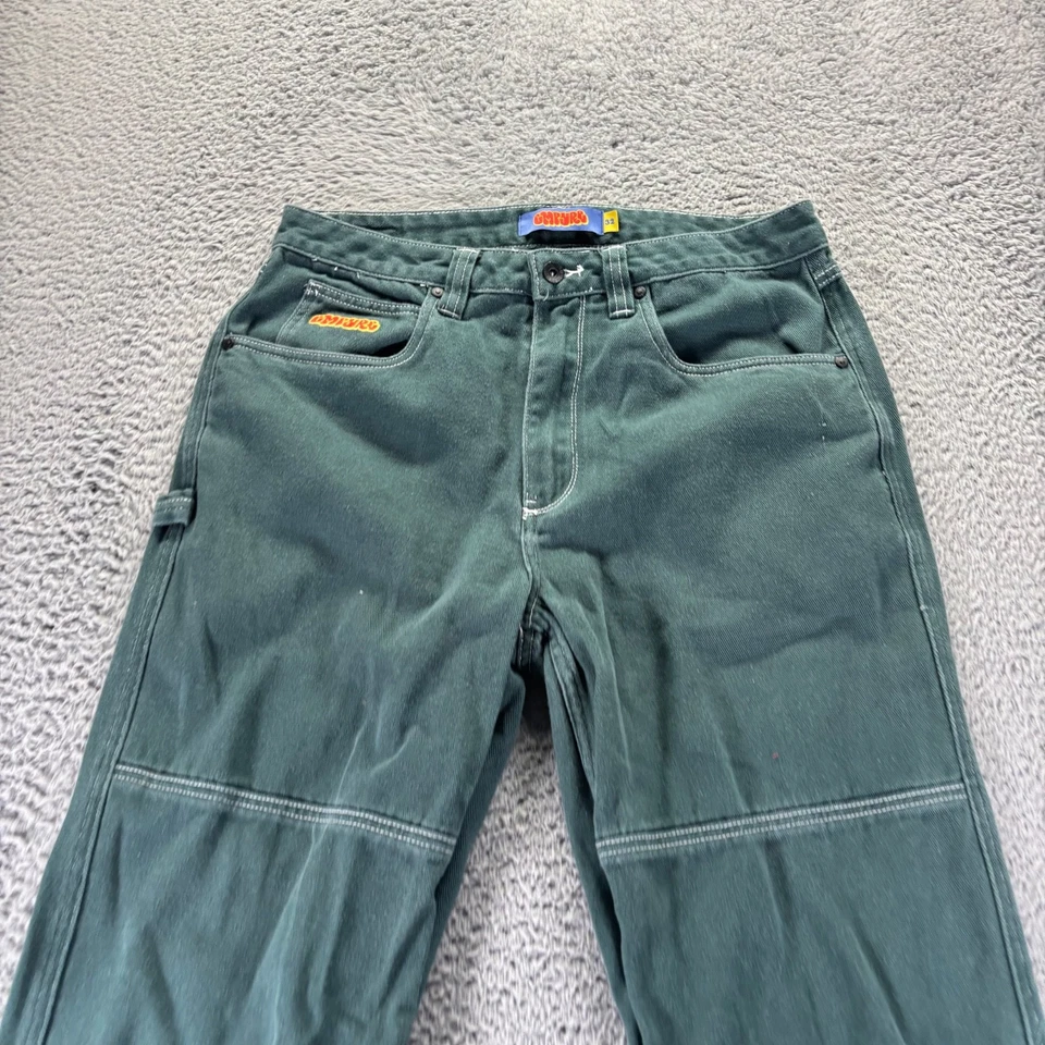 Vintage Empyre Jeans Mens 32x30 Green Cotton Relaxed Baggy Denim - Image 2 of 4