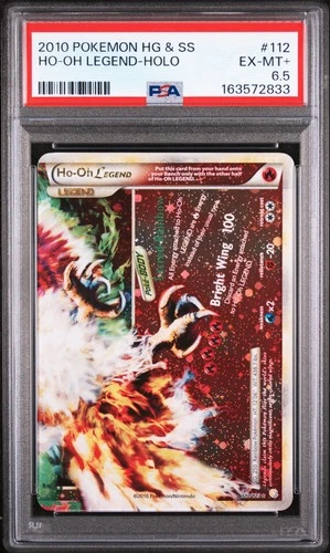 2010 POKEMON HEARTGOLD & SOULSILVER #112 HO-OH LEGEND-HOLO PSA 6.5