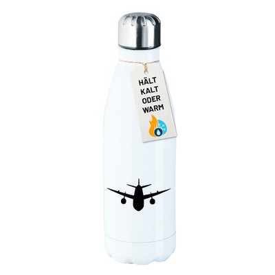 Edelstahl-Trinkflasche Flugzeug Flieger Geschenkidee Flugzeug Geschenk Präsent M