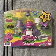 Fisher Price Mattel Barney s World Dress Up Barney 20 Pc Set Ages 2 NEW Cartoon