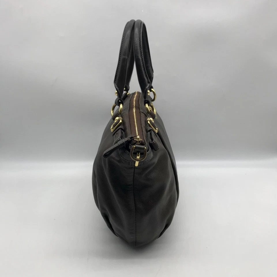 Coach Dark Brown Leather Madison Convertible Satchel Bag 18609 - Image 4 of 4