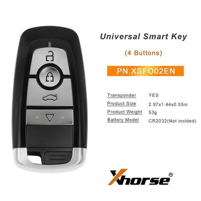 Xhorse XSFO02EN XM38 Series Universal Smart Key support mutiple key blank type