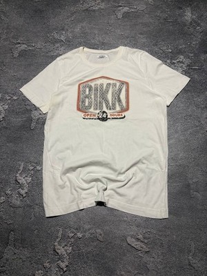 Bikkembergs Graphic Logo T-Shirt White Cotton Made in Italy Mens Size L