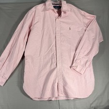 Ralph Lauren Blue Label Mens XL Shirt Pink Button Down Long Sleeve Classic Fit