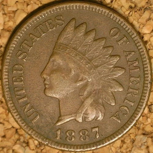 1887 Indian Head Cent - EXTRA FINE, GREAT PRICE  (M684)