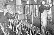 RDG Lesebahn Hafen Clinton, PA Turm Kopie montiert Negativ