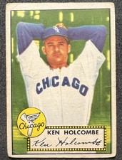 1952 TOPPS KEN HOLCOMBE (CHICAGO WHITE SOX) #95 SMALL CORNER CREASE WRINKLES