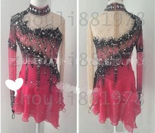 New Ice Figure Skating Dress Figure Skating Dress For Competition pink dyeing